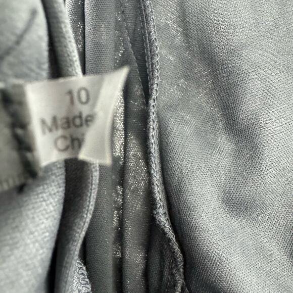 Marina Sheath Multi Tiered Lace Dress Sleeveless Gray Size 10 NWT - Picture 9 of 12